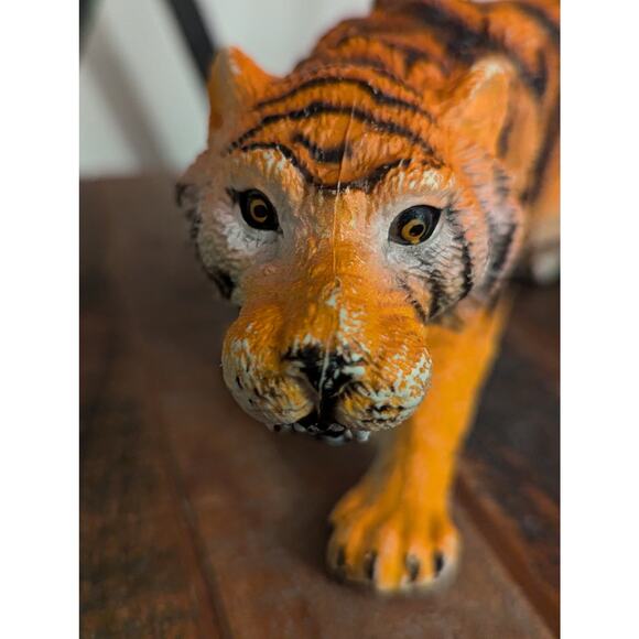 Large Tiger Rubber Toy Figure 14” - Picture 4 of 12